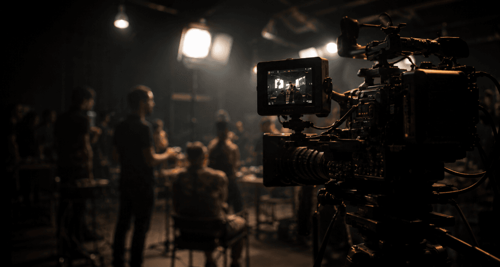 Cinematic Movie Camera and Production Set