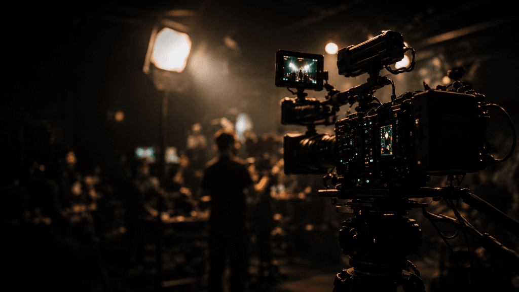 Cinematic video camera backdrop