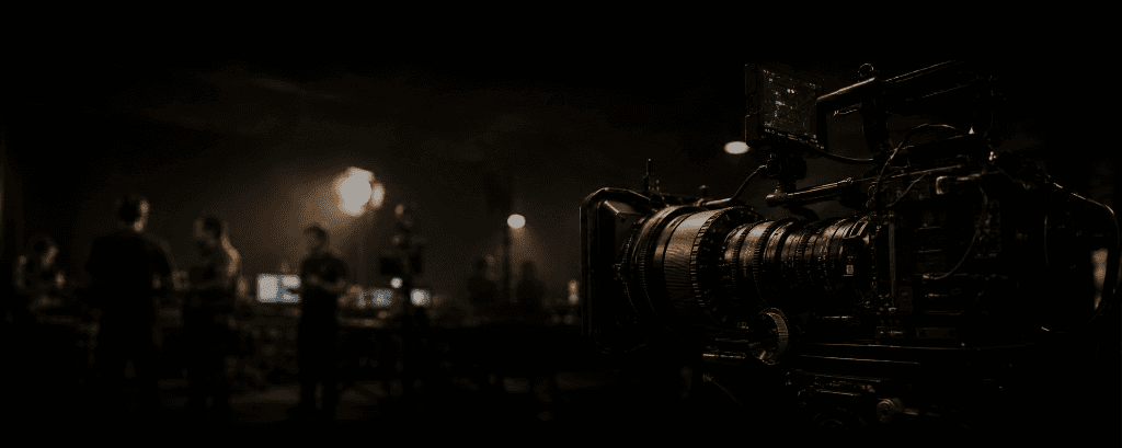 Cinema Camera body and lens close up